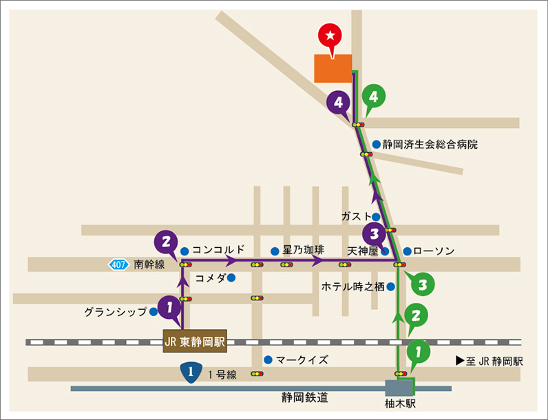 駅からのアクセスマップ